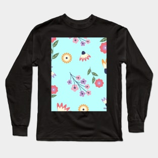 Geomatric floral pattern Long Sleeve T-Shirt